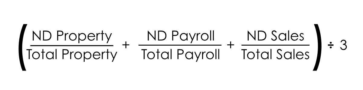 ND Apportionment Formula- Property, Payroll and Sales