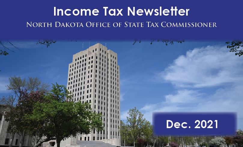 North Dakota State Capitol, trees, blue sky